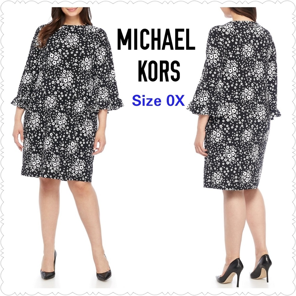 🆕️Three-Quarter Flutter Sleeve Mod Floral Dress